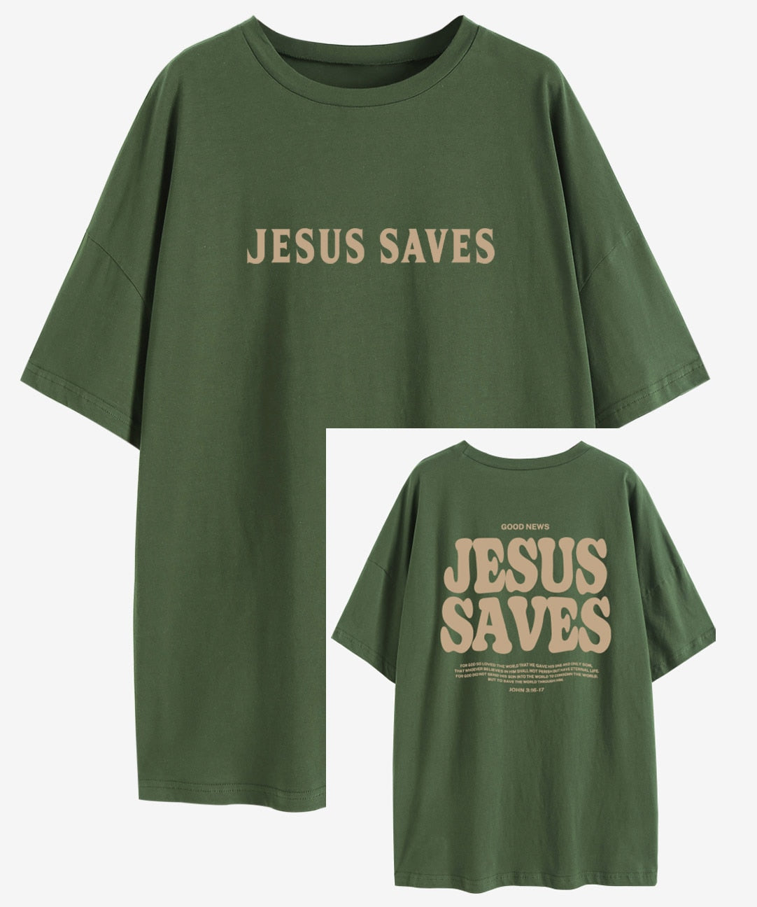 Jesus Saves Oversized T-Shirt