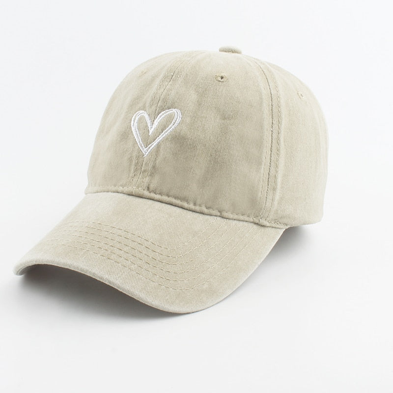 Heart Embroidery Baseball Cap